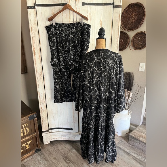 Set- Isaac Mizrahi Live! Regular Bridgehampton Embroidered Gauze matching set - Picture 12 of 15